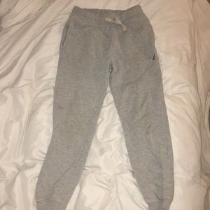 Stretchy kids nautica grey sweatpants.